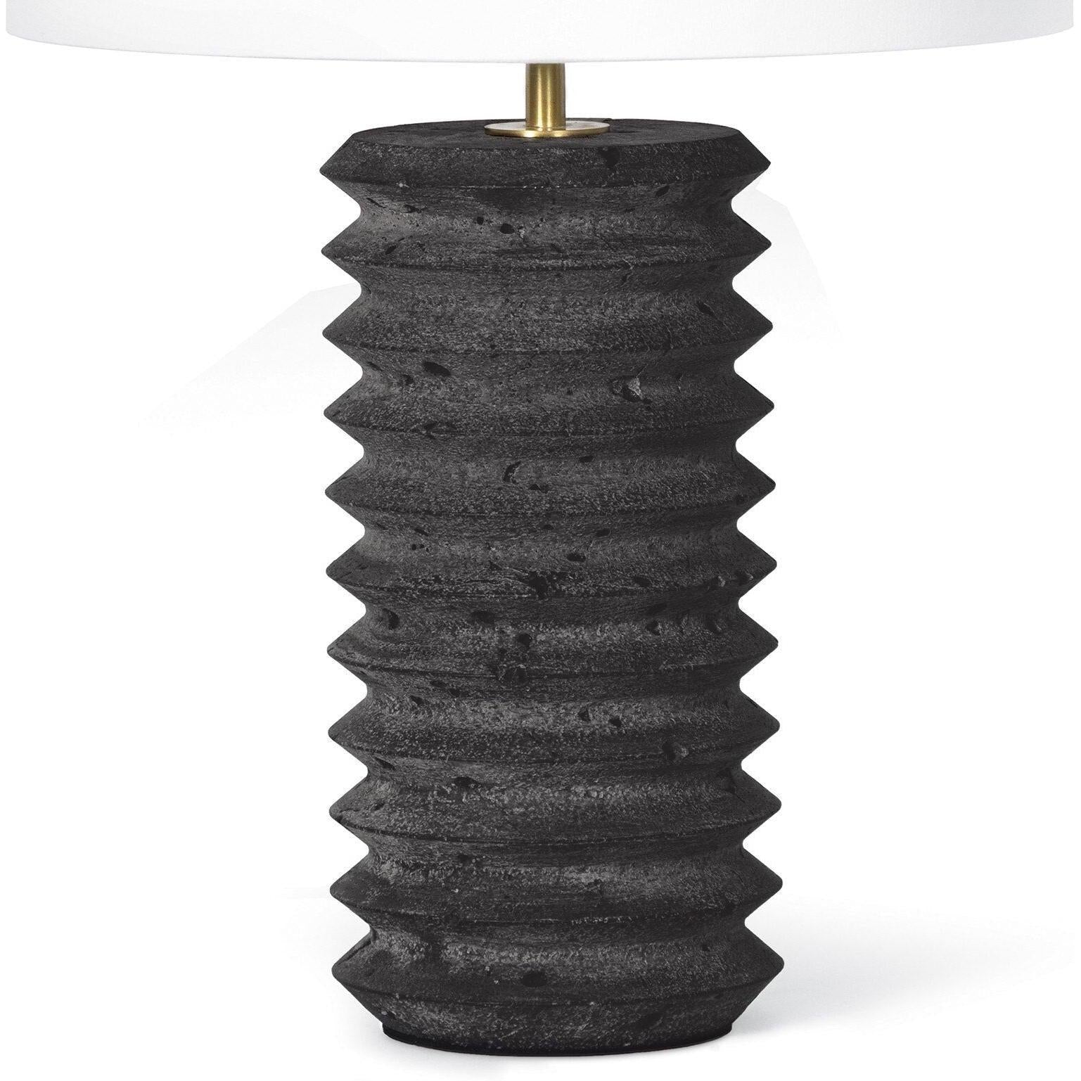 Regina Andrew Noir Column Travertine Lamp
