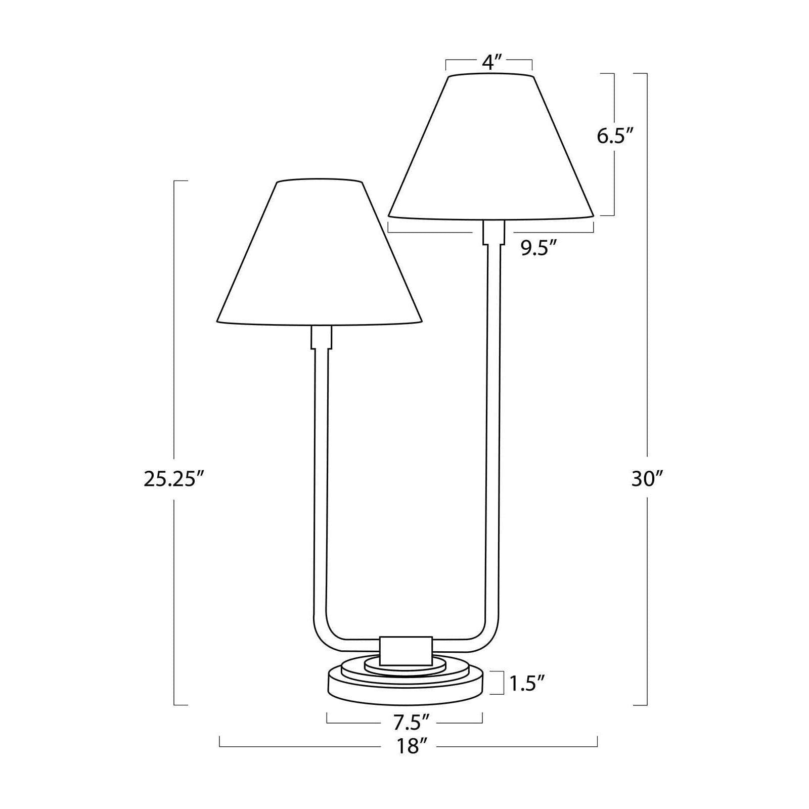 Regina Andrew Polly Double Arm Table Lamp