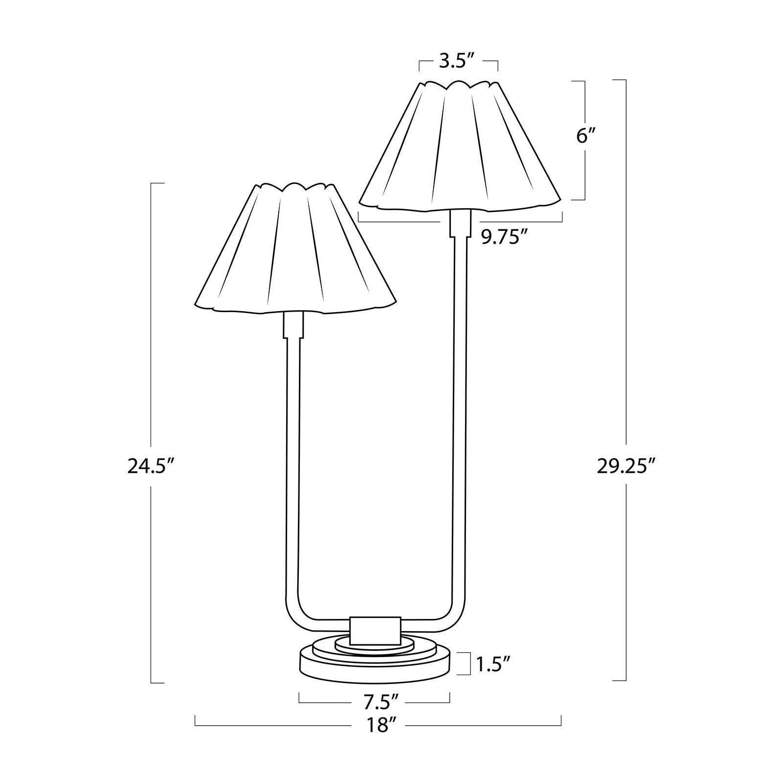 Regina Andrew Polly Double Arm Table Lamp
