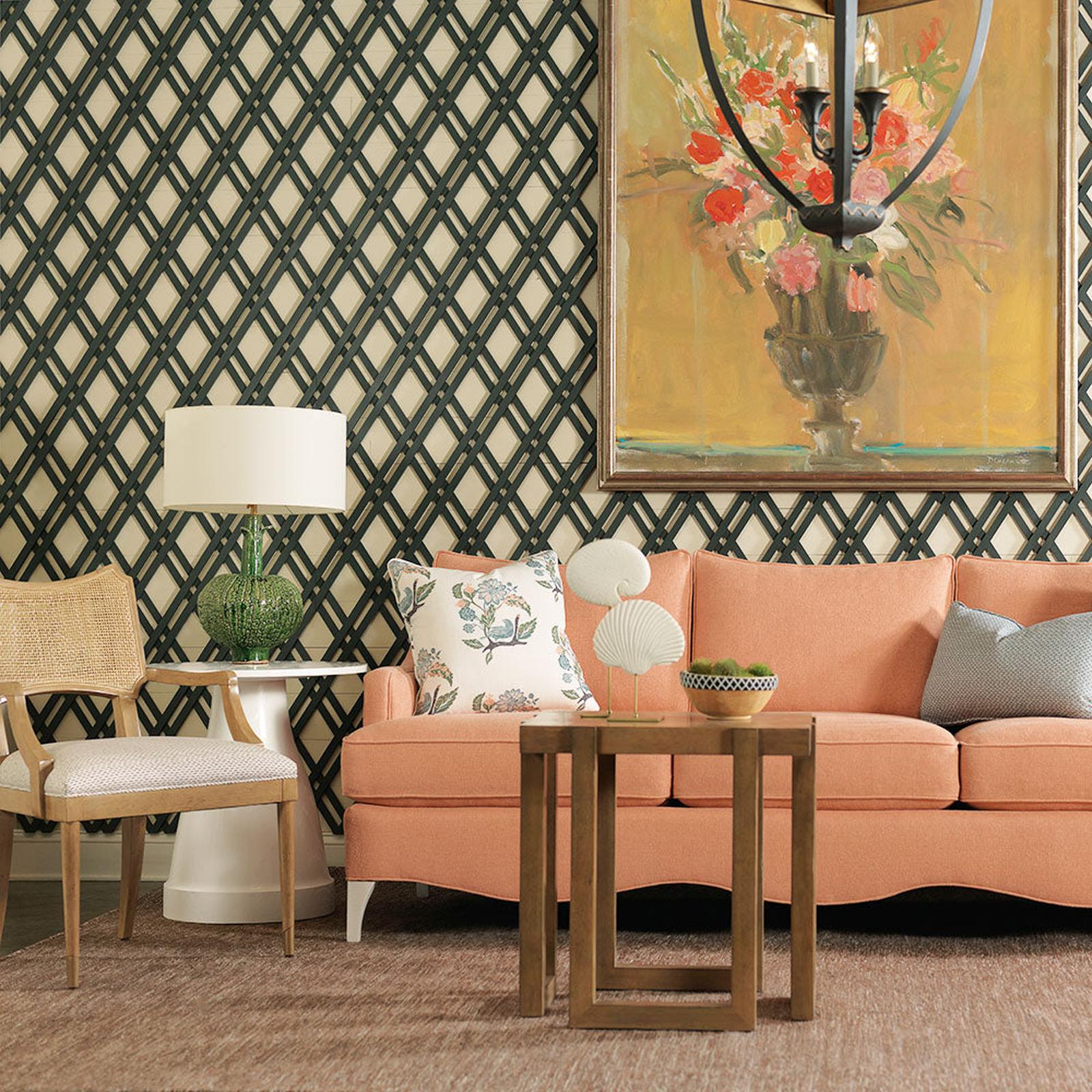 Woodbridge Furniture Powers Cane Arm Chair