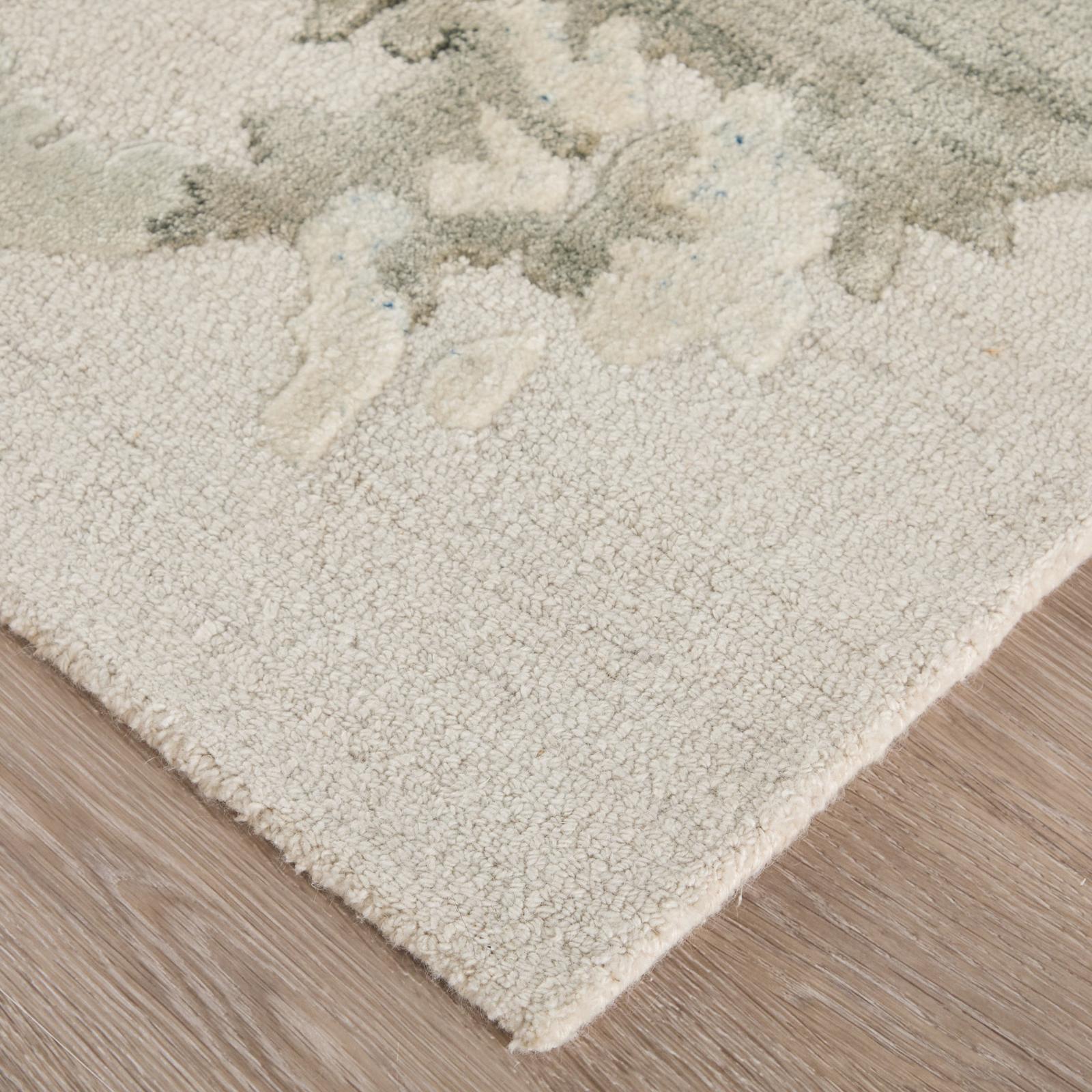 Feizy Kendall 8A62F Modern Abstract Rug in Ivory/Blue/Gray