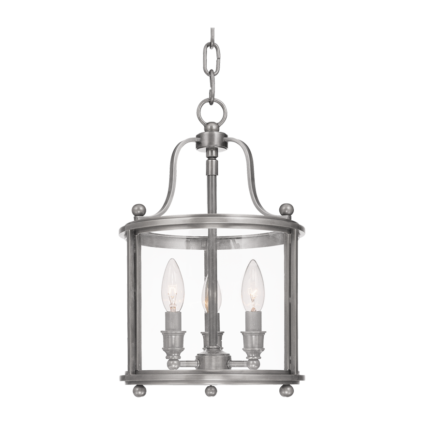 Hudson Valley Lighting Mansfield 3 Light 10 inch Antique Nickel Lantern Ceiling Light Clearance