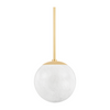 Hudson Valley Lighting Burlington 1 Light 12 inch Aged Brass Pendant Ceiling Light