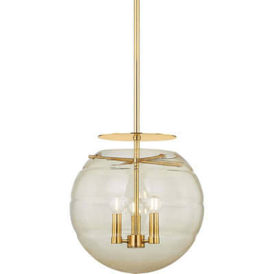 Hudson Valley Lighting Gill 3 Light 15 inch Aged Brass Pendant Ceiling Light