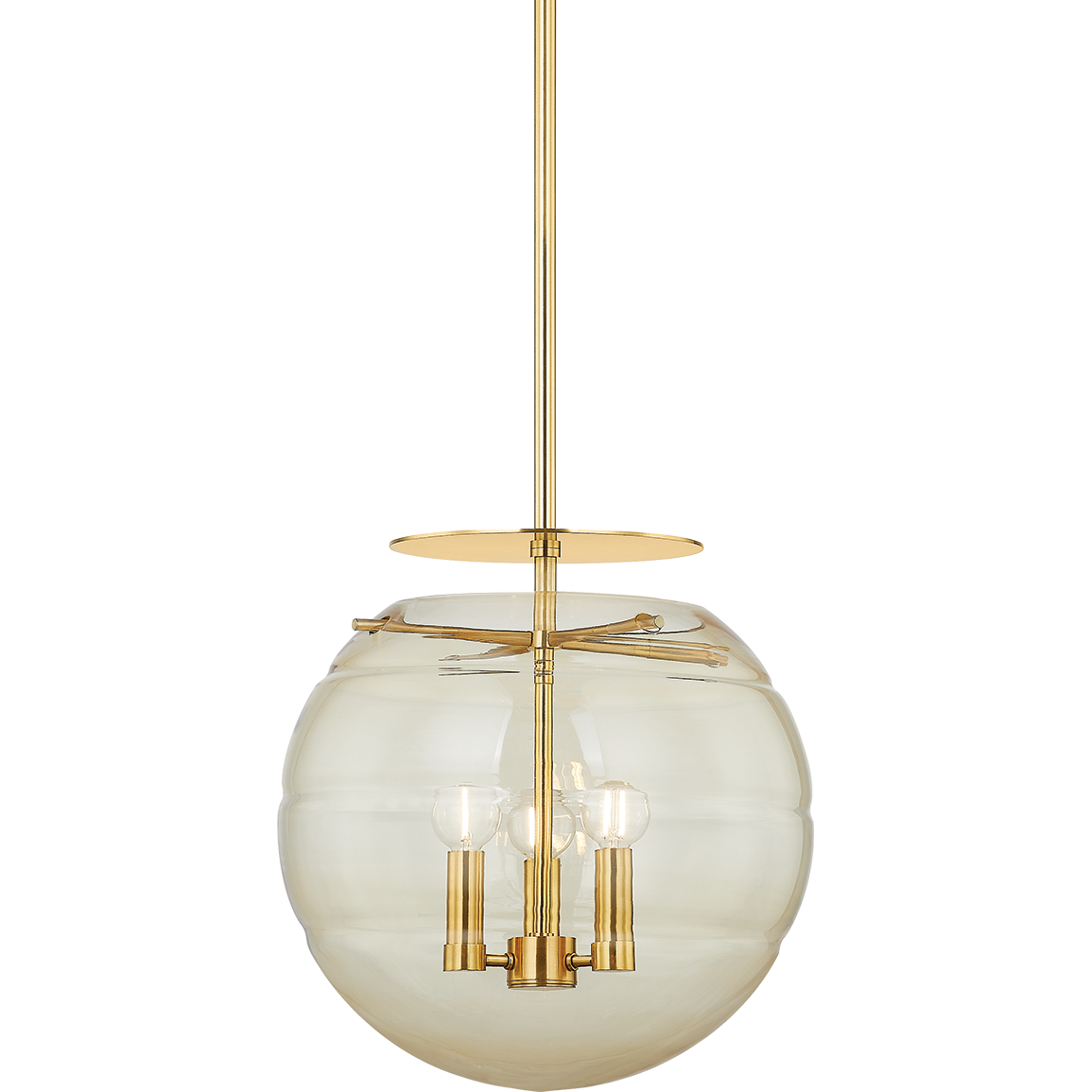 Hudson Valley Lighting Gill 3 Light 15 inch Aged Brass Pendant Ceiling Light