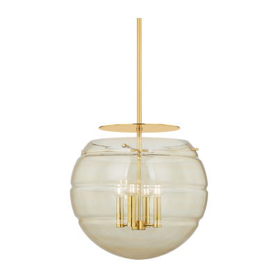 Hudson Valley Lighting Gill 4 Light 19.5 inch Aged Brass Pendant Ceiling Light