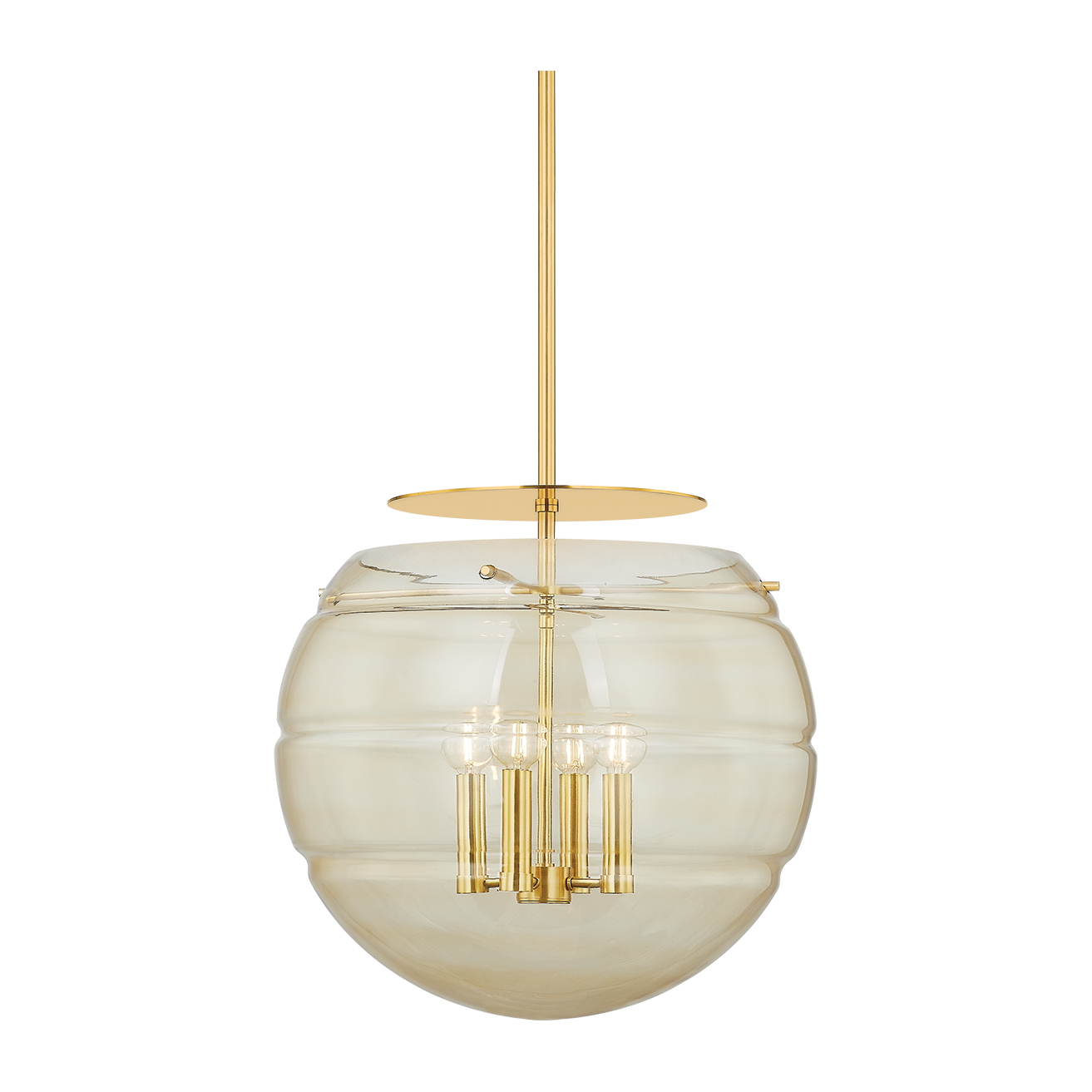 Hudson Valley Lighting Gill 4 Light 19.5 inch Aged Brass Pendant Ceiling Light