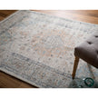 Feizy Caldwell 8980F Transitional Medallion Rug in Ivory/Blue/Orange