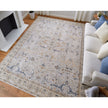 Feizy Pasha 39M4F Transitional Ikat in Ivory/Blue/Taupe