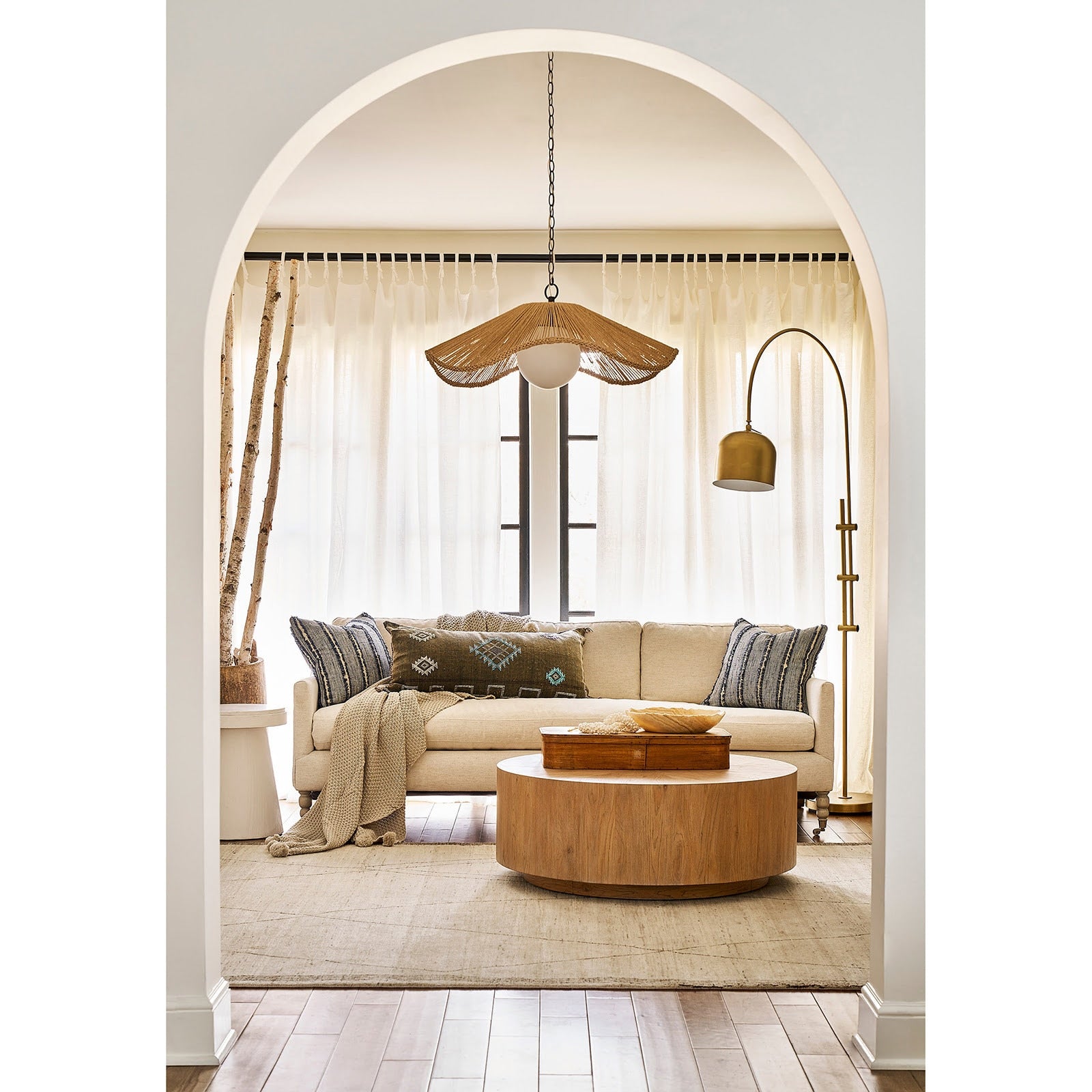 Arc Floor Lamp with Metal Shade