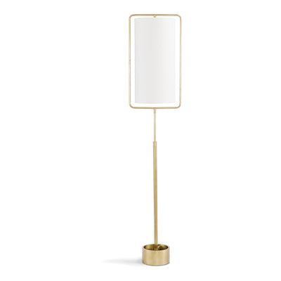 Regina Andrew Geo Rectangle Natural Brass Floor Lamp