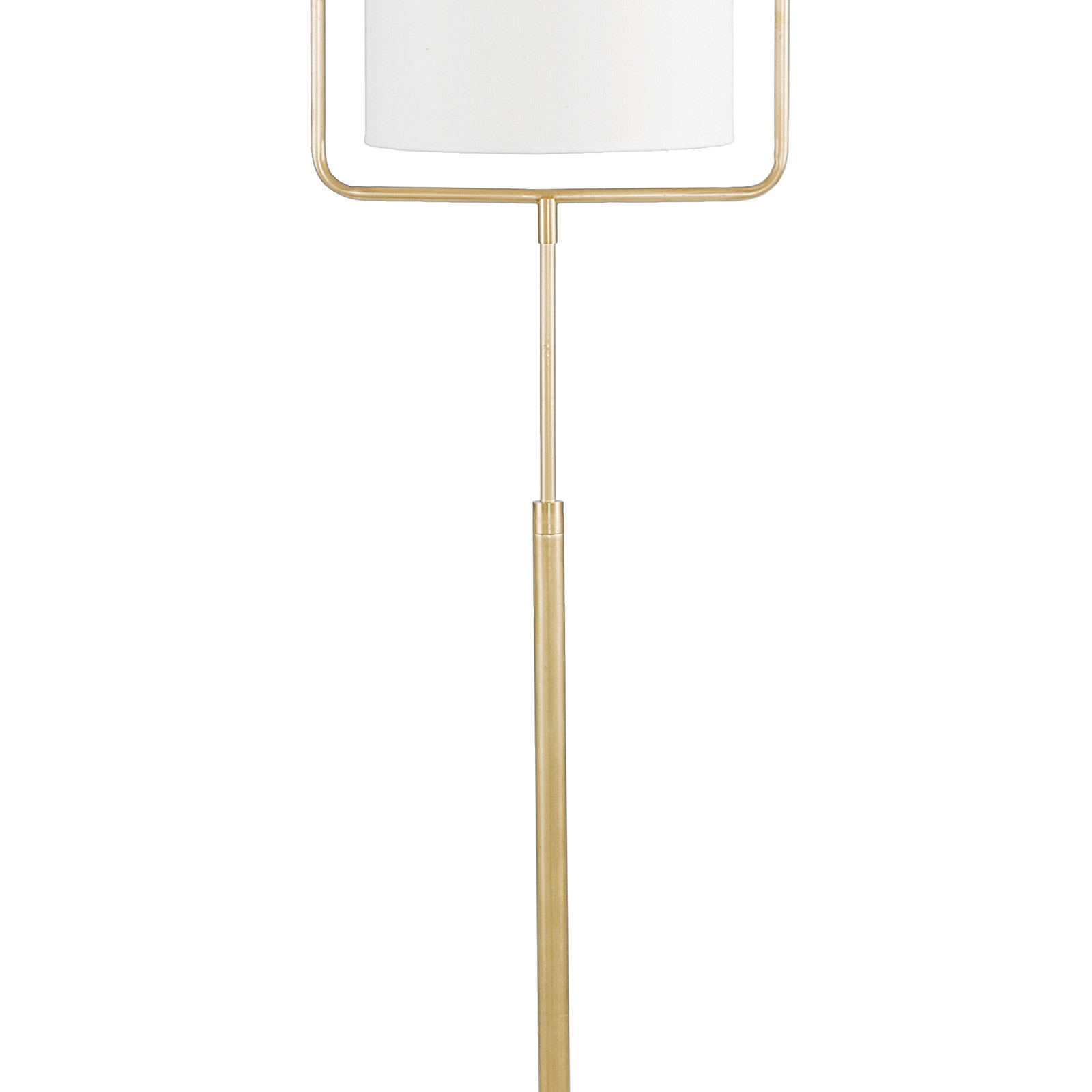 Regina Andrew Geo Rectangle Natural Brass Floor Lamp