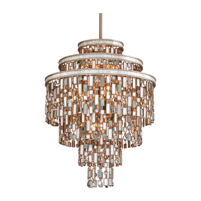 Corbett Dolcetti 13 Light Champagne Leaf Chandelier Ceiling Light