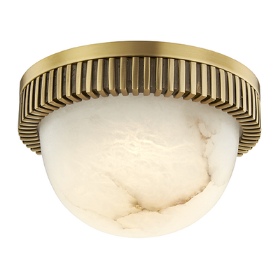 Hudson Valley Lighting Ainsley 1 Light 5 inch Aged Brass Flush Mount Ceiling Light