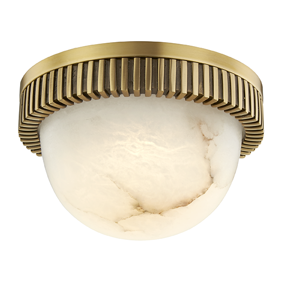 Hudson Valley Lighting Ainsley 1 Light 5 inch Aged Brass Flush Mount Ceiling Light