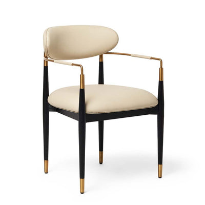 Interlude Cidra Chair Matte Black Latte