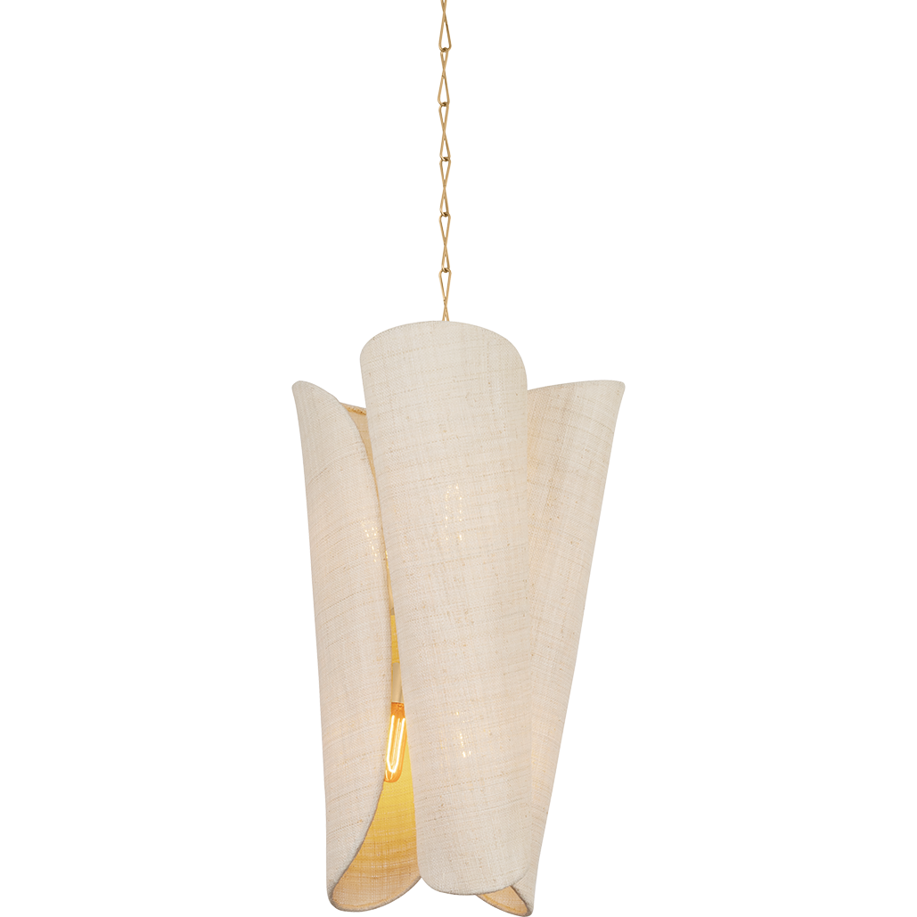Hudson Valley Lighting Springhill 6 Light 20 inch Gold Leaf Pendant Ceiling Light
