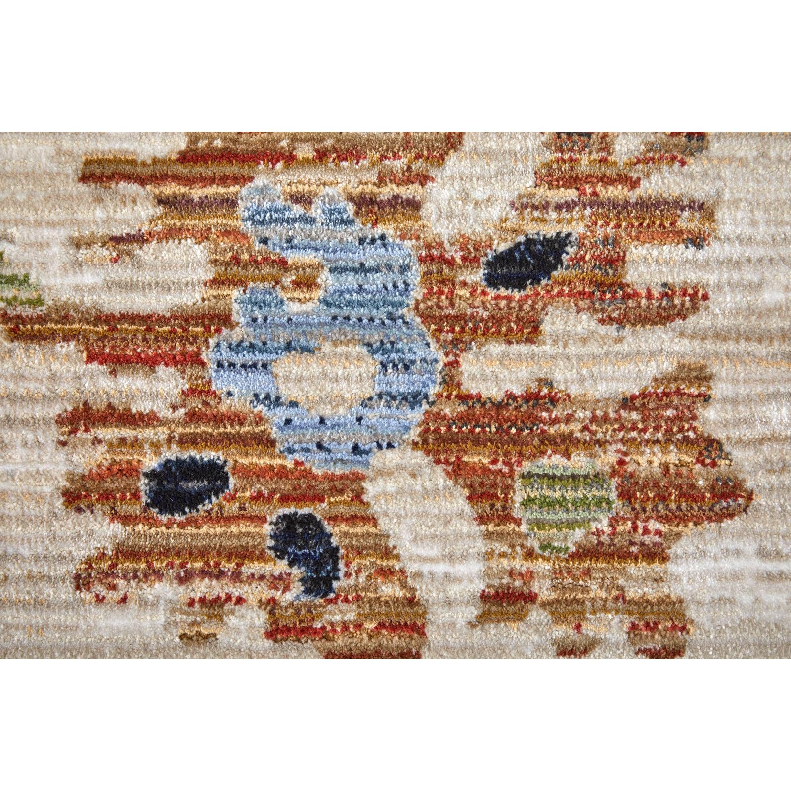 Feizy Melrose 39P1F Transitional Floral & Botanical Rug in Ivory/Red/Blue