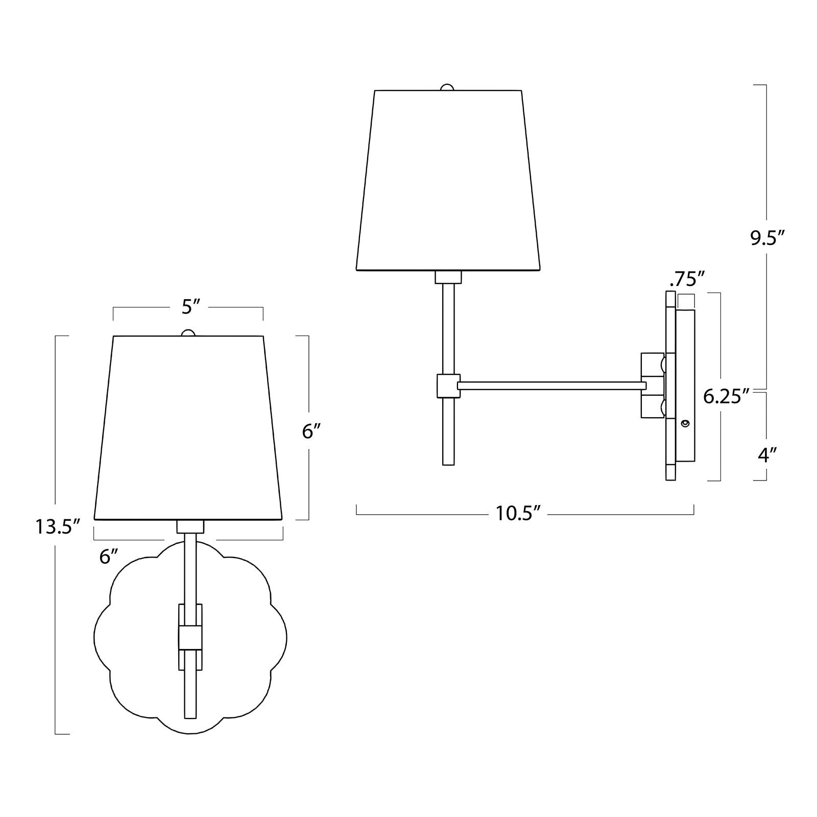 Regina Andrew Mia Swing Arm Sconce