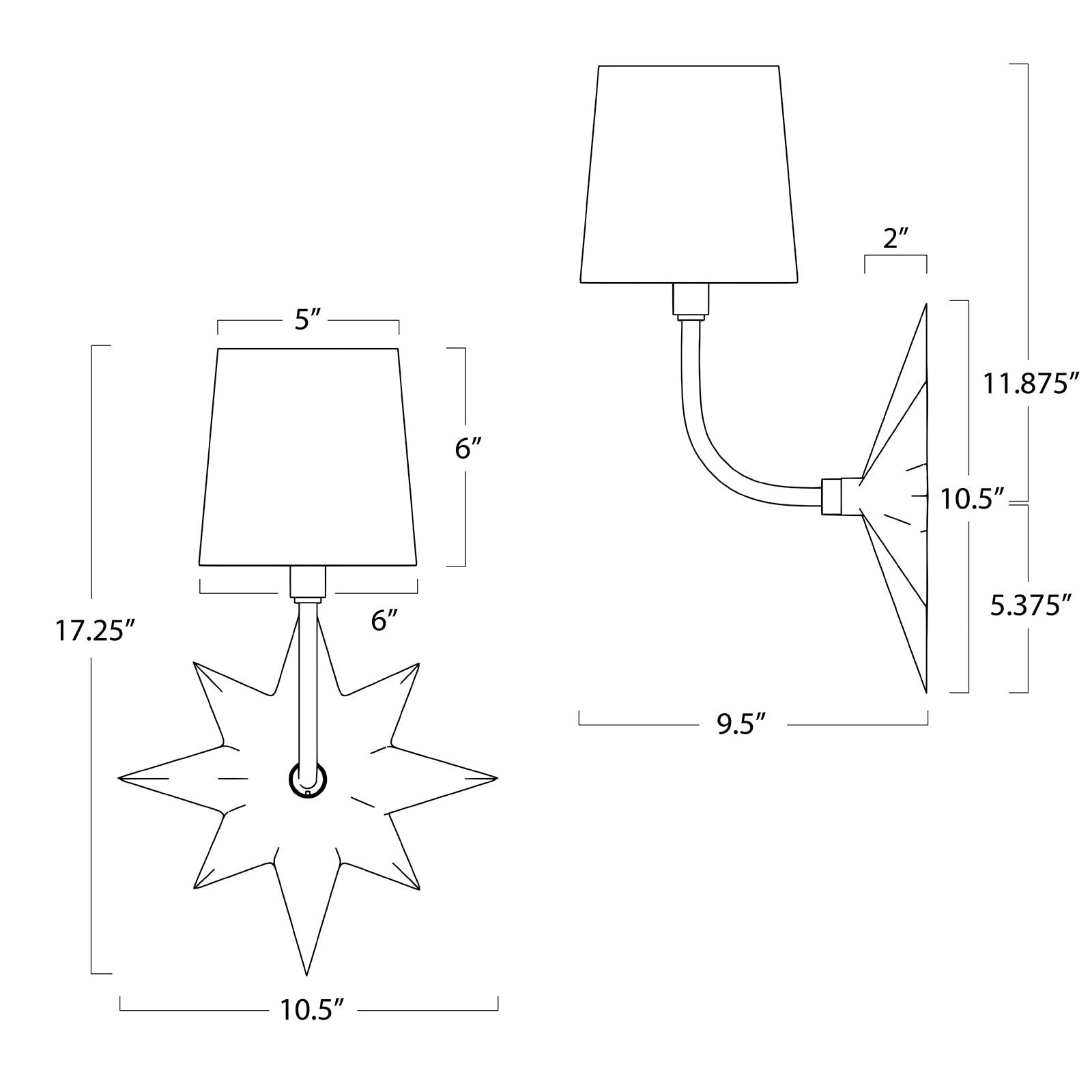 Regina Andrew Etoile Sconce