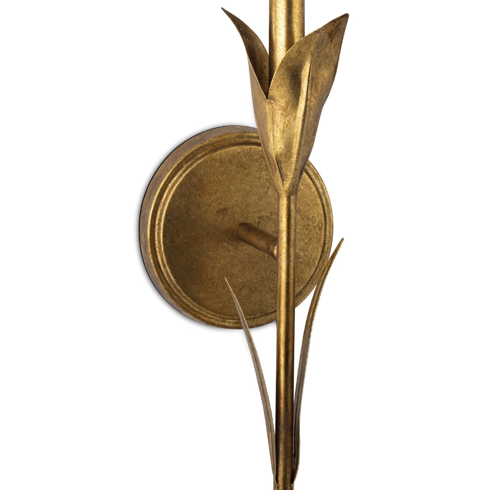 Regina Andrew River Reed Antique Gold Leaf with Natul Linen Shade Sconce