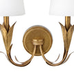 Regina Andrew River Reed Antique Gold Leaf with Natul Linen Shade Sconce