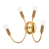 Hudson Valley Lighting Amboy 4 Light 19.5 inch Aged Brass Wall Sconce Wall Light Clearance