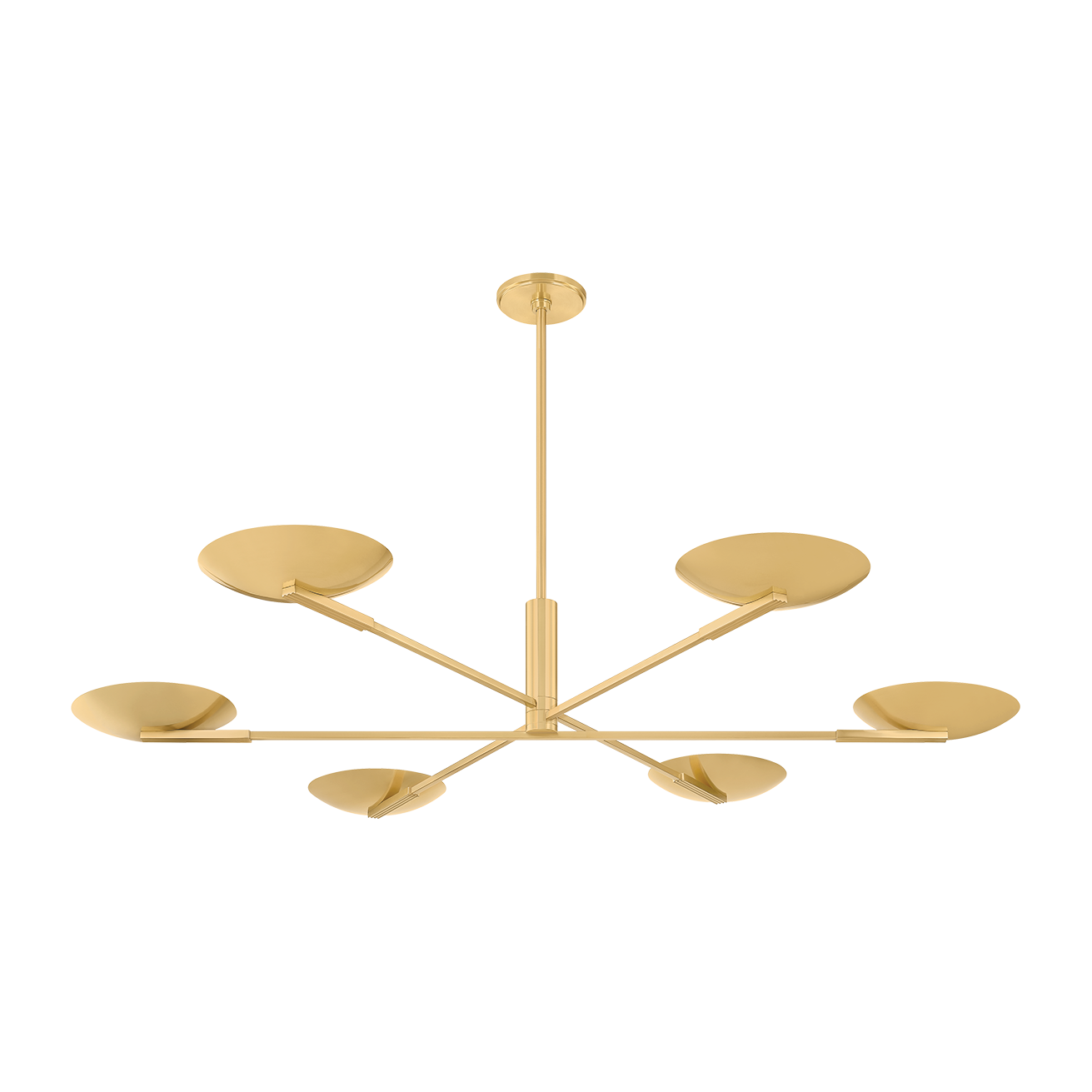 Hudson Valley Lighting Johnson 6 Light Aged Brass Chandelier Ceiling Light