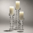 Global Views Glass Ribbed Candleholder