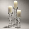 Global Views Glass Ribbed Candleholder
