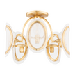 Hudson Valley Lighting Danes 5 Light 19.5 inch Vintage Gold Leaf Semi Flush Ceiling Light