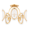 Hudson Valley Lighting Danes 5 Light 19.5 inch Vintage Gold Leaf Semi Flush Ceiling Light