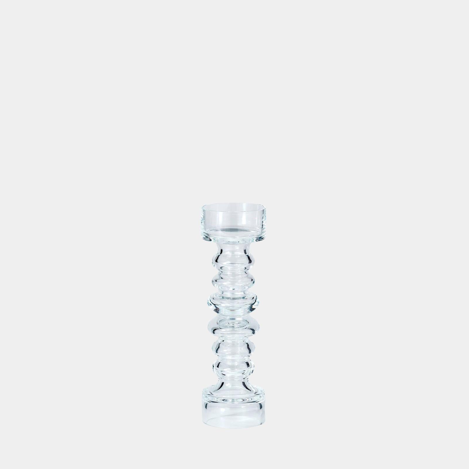 Global Views Glass Ribbed Candleholder