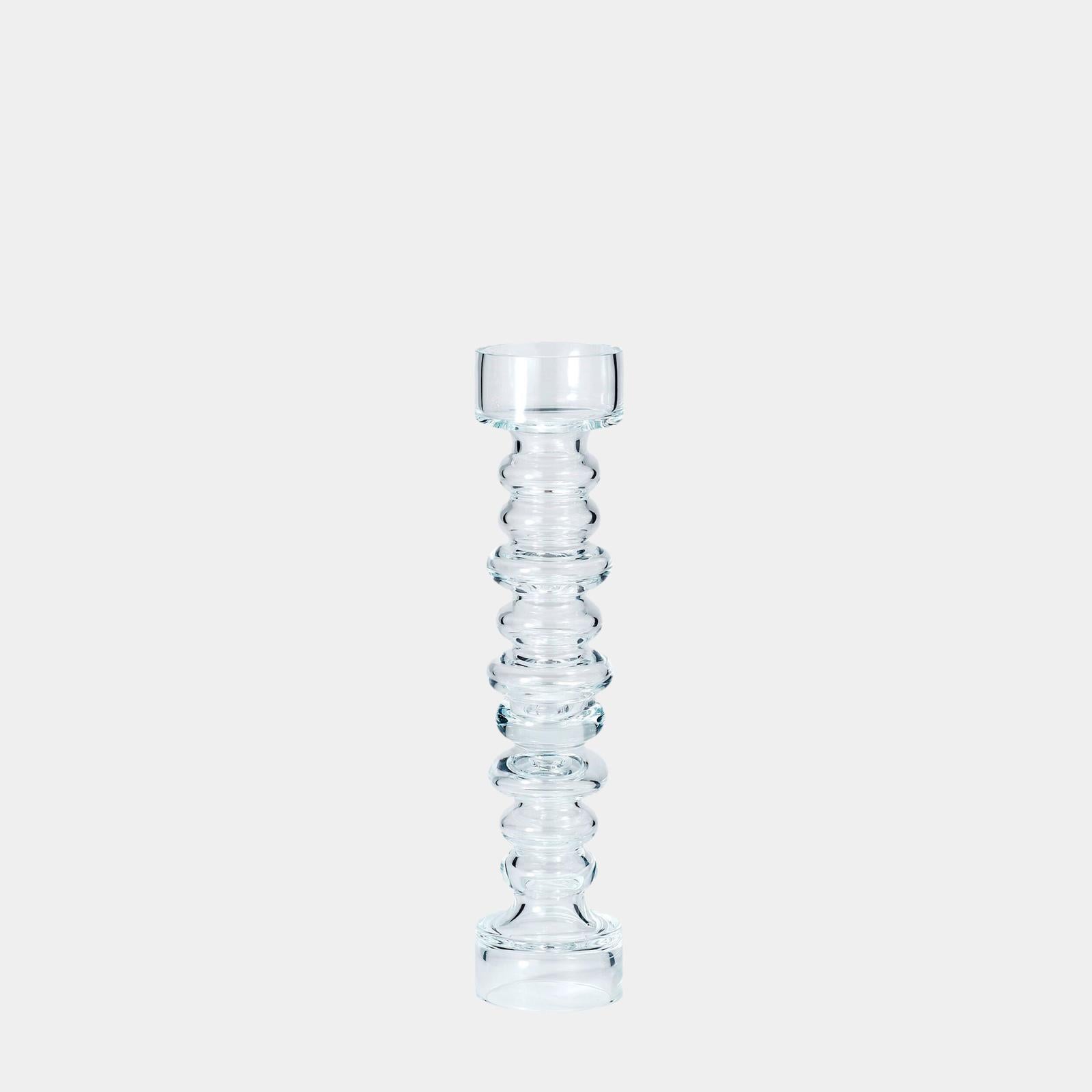 Global Views Glass Ribbed Candleholder