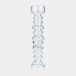 Global Views Glass Ribbed Candleholder