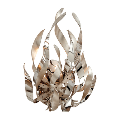 Corbett Graffiti 1 Light Silver Leaf Wall Sconce Wall Light Clearance