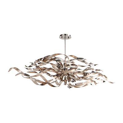 Corbett Graffiti 6 Light Silver Leaf Linear Ceiling Light Clearance