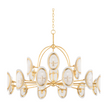 Hudson Valley Lighting Danes 18 Light 50 inch Vintage Gold Leaf Chandelier Ceiling Light