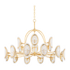 Hudson Valley Lighting Danes 18 Light 50 inch Vintage Gold Leaf Chandelier Ceiling Light