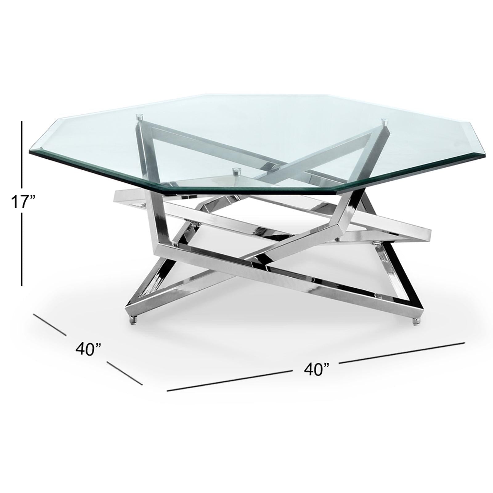 Magnussen Home Lenox Square Acadia White Octagonal Cocktail Table
