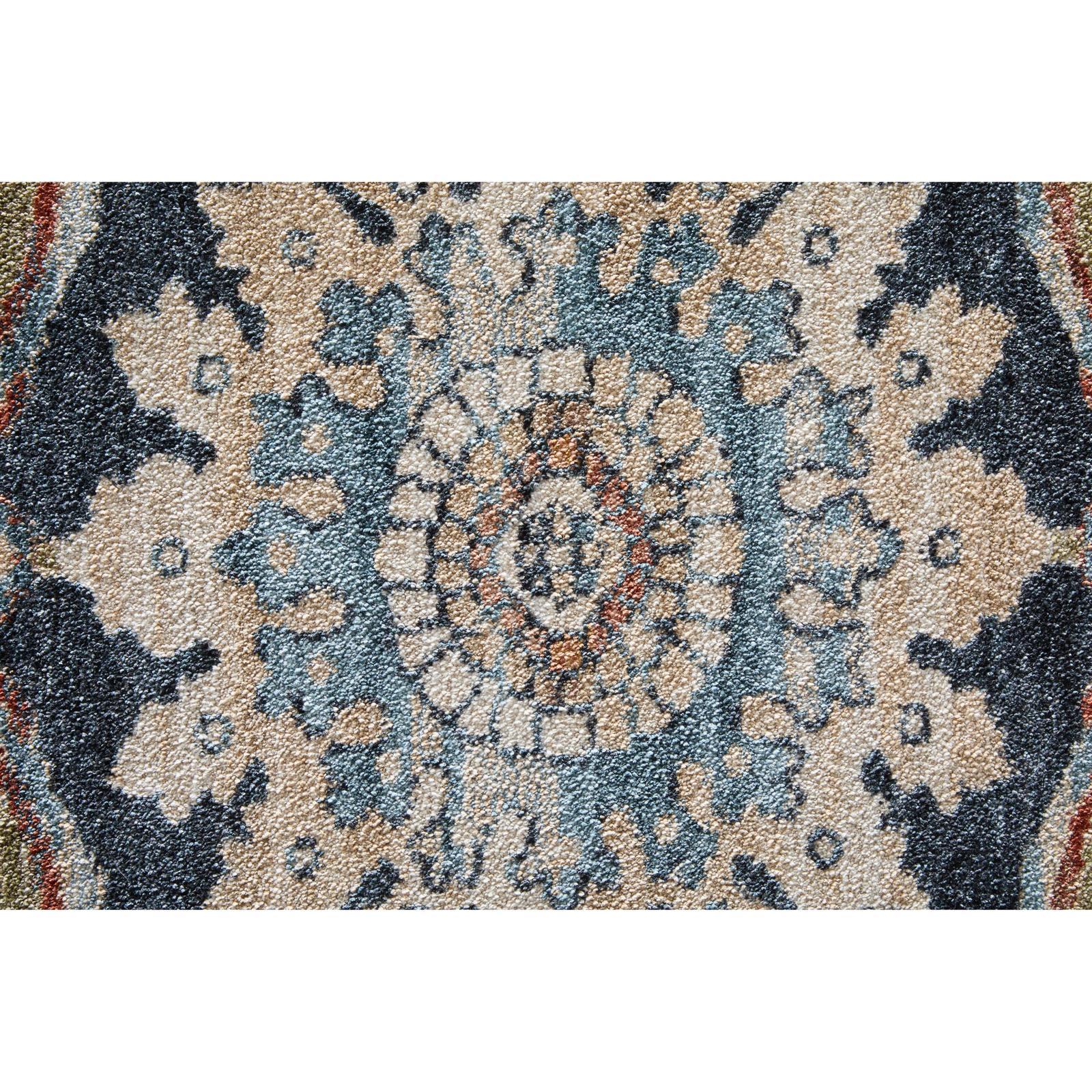 Feizy Pearson 39SGF Traditional Medallion, Blue/Red/Ivory, Rug