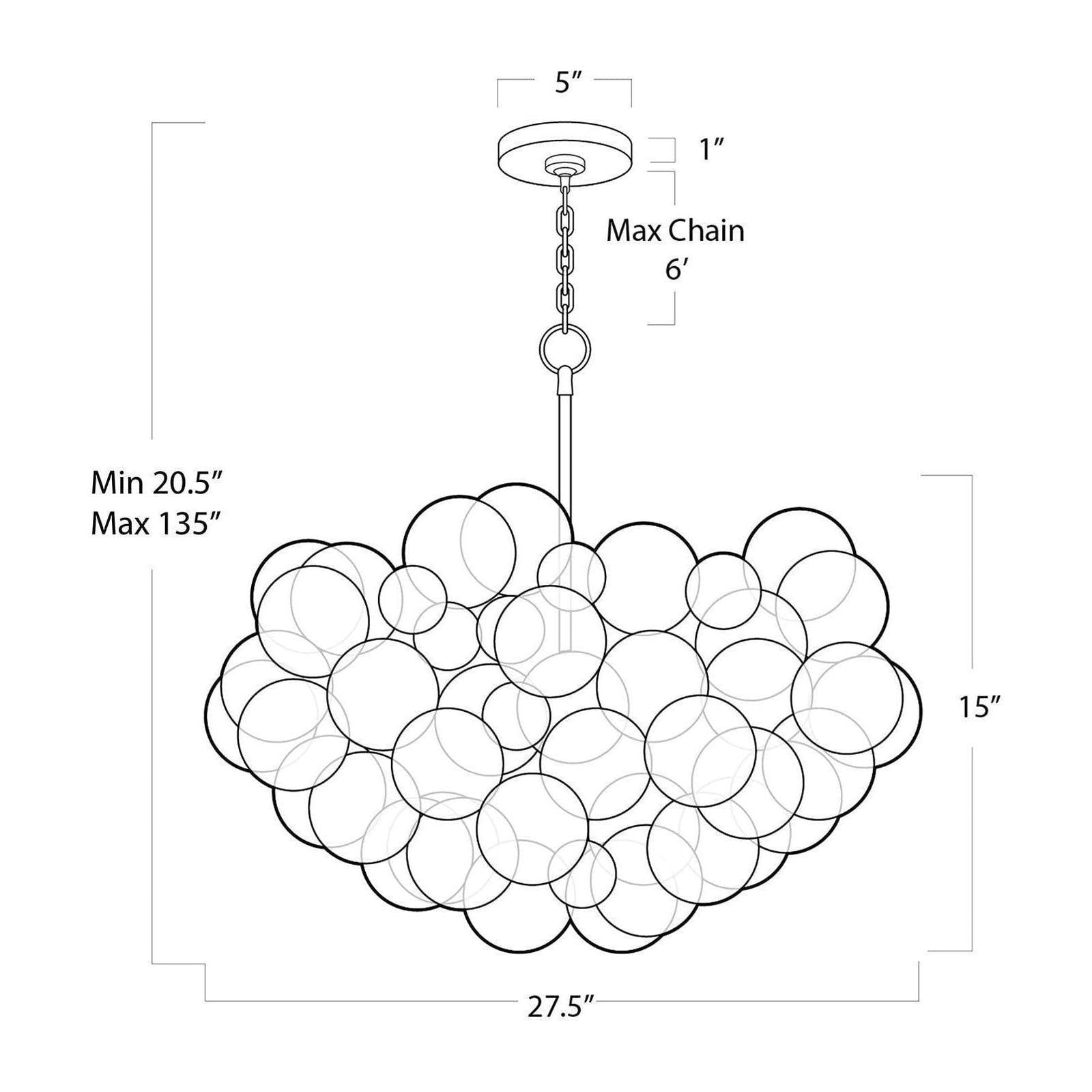 Regina Andrew Bubbles Amber Chandelier