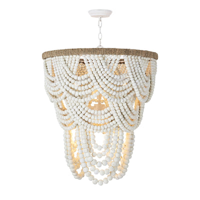 Regina Andrew Lorelei Wood Bead Chandelier