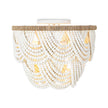 Regina Andrew Lorelei Wood Bead Flush Mount