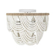 Regina Andrew Lorelei Wood Bead Flush Mount