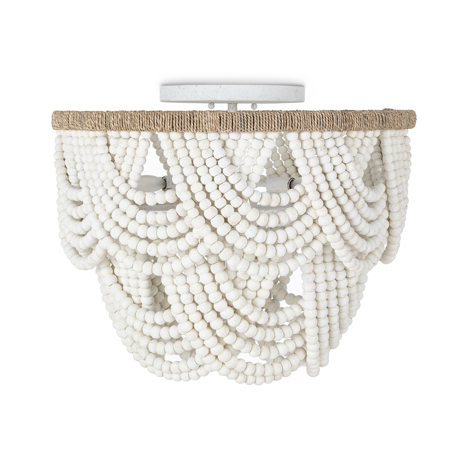 Regina Andrew Lorelei Wood Bead Flush Mount