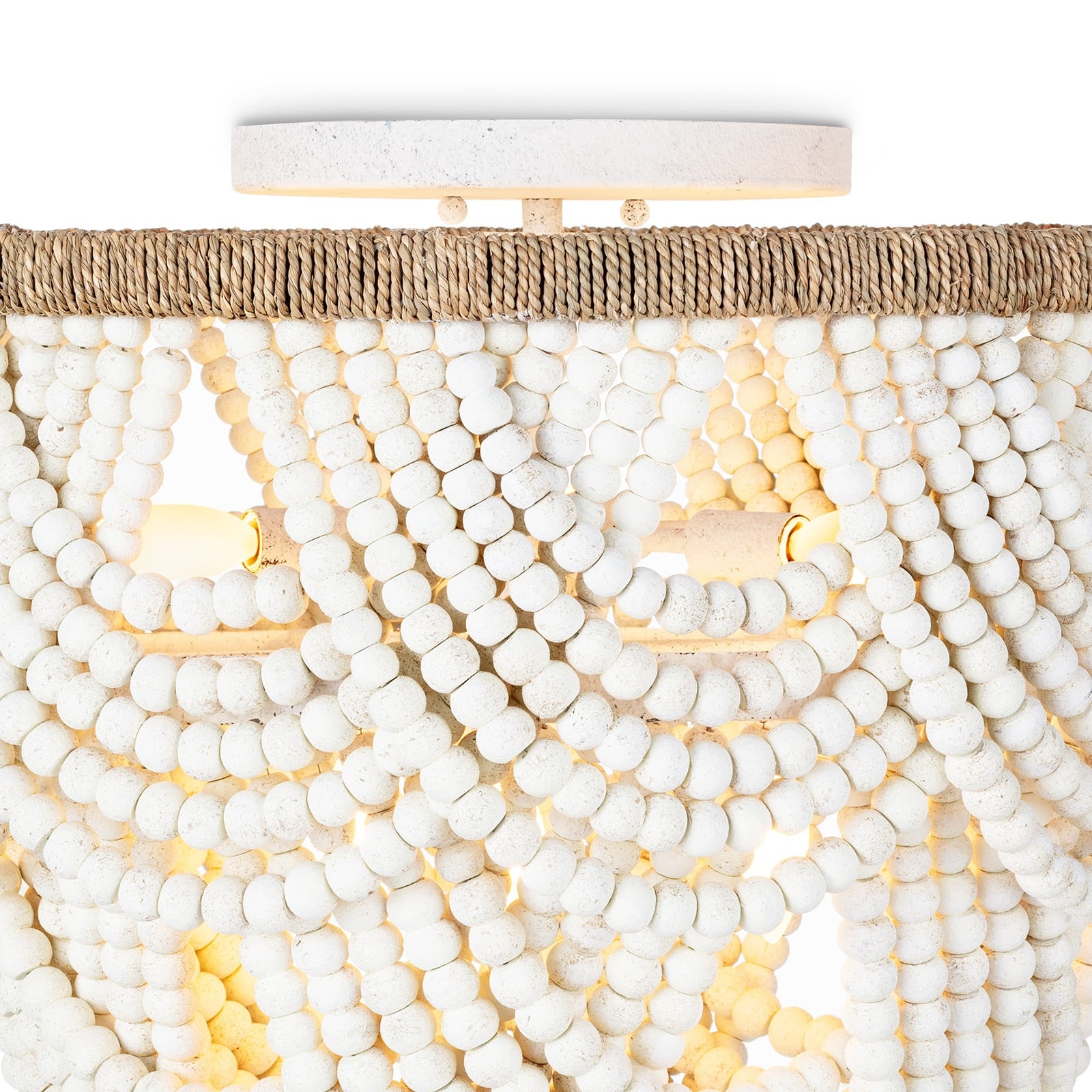 Regina Andrew Lorelei Wood Bead Flush Mount