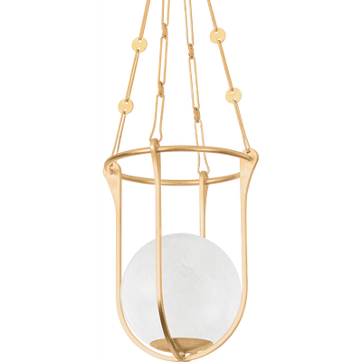 Hudson Valley Lighting Verbank 1 Light 13.75 inch Vintage Gold Leaf Lantern Ceiling Light