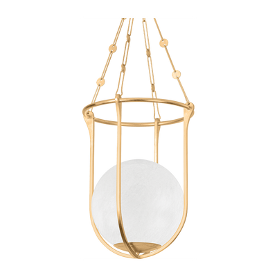 Hudson Valley Lighting Verbank 1 Light 17.75 inch Vintage Gold Leaf Lantern Ceiling Light