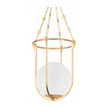 Hudson Valley Lighting Verbank 1 Light 17.75 inch Vintage Gold Leaf Lantern Ceiling Light
